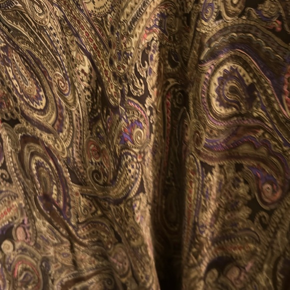 Jones New York Brown and Purple Trumpet Midi Skirt - Picture 2 of 5